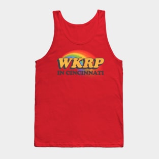 WKRP In Cincinnati Vintage-Style Faded Tribute Logo Design Tank Top